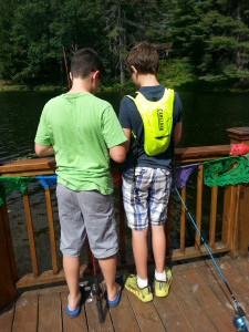 Zach and Riley at Camp